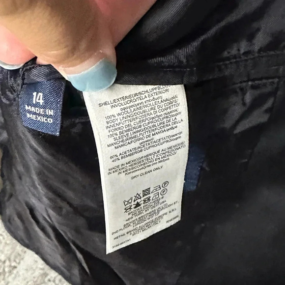 Brooks Brothers boys size 14 100% wool black suit jacket gold buttons formal - Picture 5 of 7